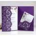 Beautiful Marriage Invitation Card Laser Cut Greeting Card Black Iridescent Paper